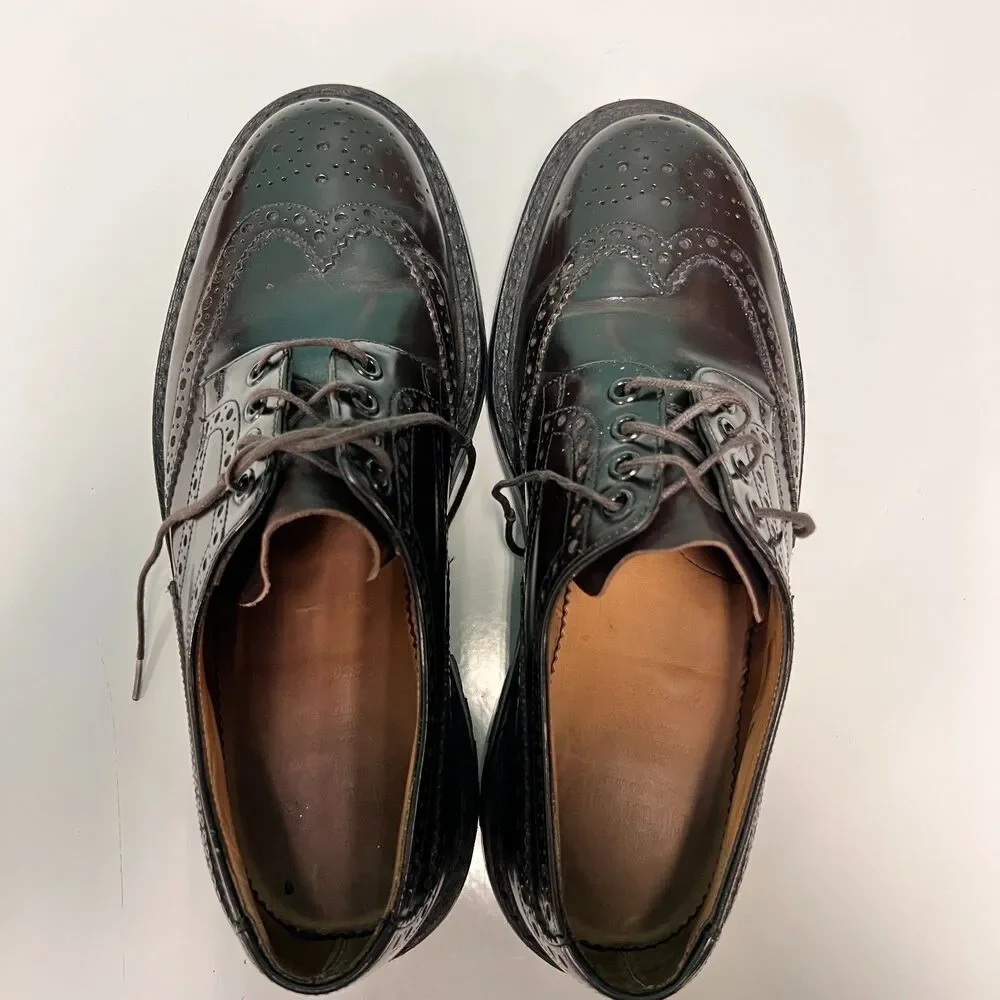 Church's Mcpherson Black Brogue Lace Derby Commando Sole 10.5 US EUC